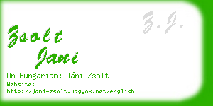 zsolt jani business card