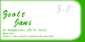 zsolt jani business card